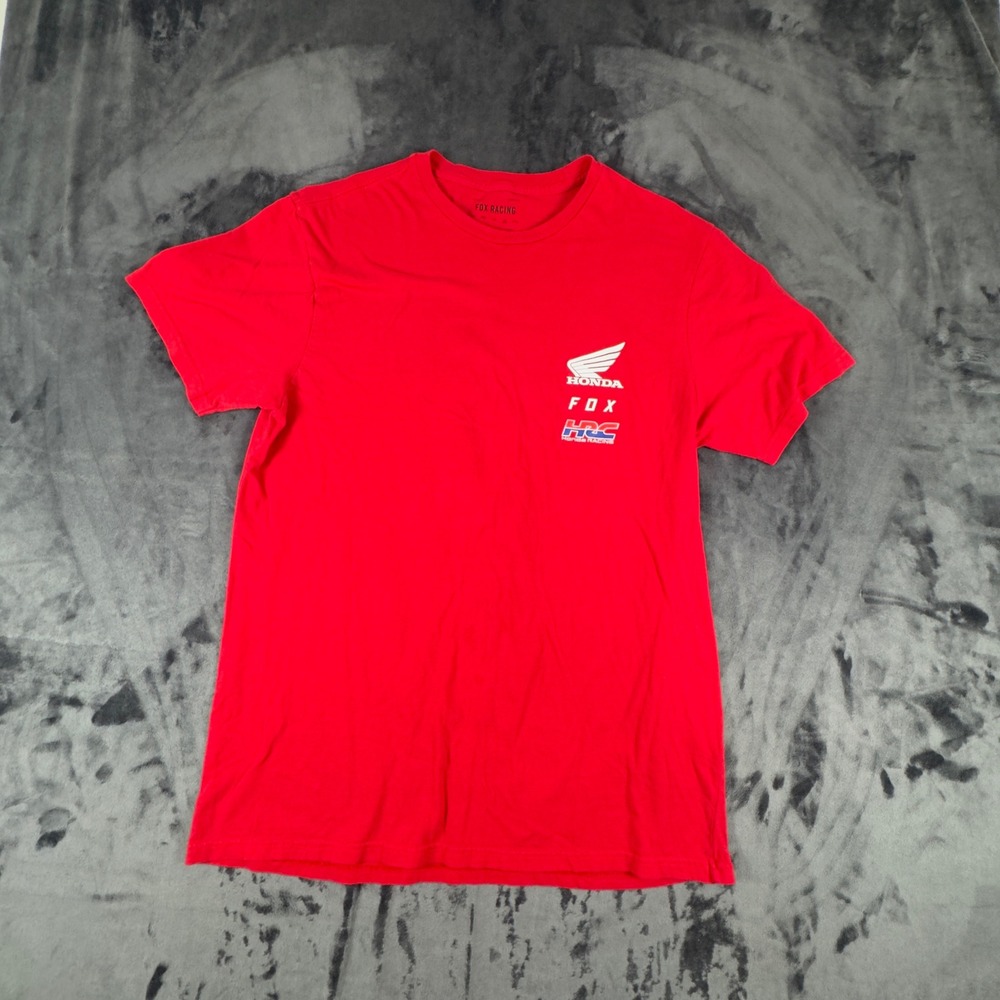 Fox Racing T-Shirt Mens XL Red Honda HRC Graphic Short Sleeve Motocross Tee
